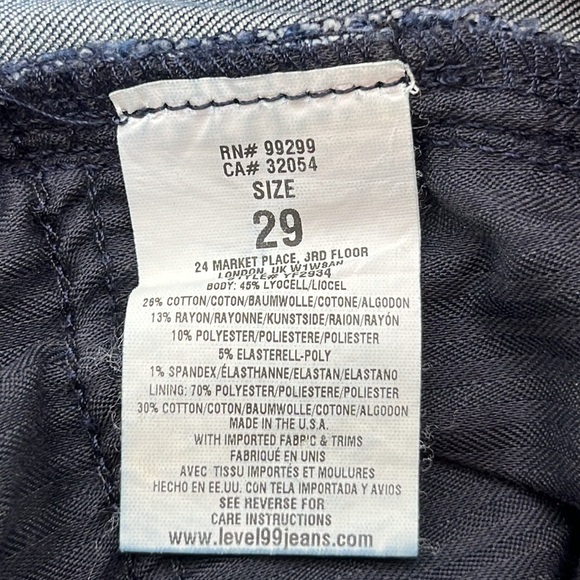 Level 99 Mid Rise Skinny Size 29 - Picture 9 of 16